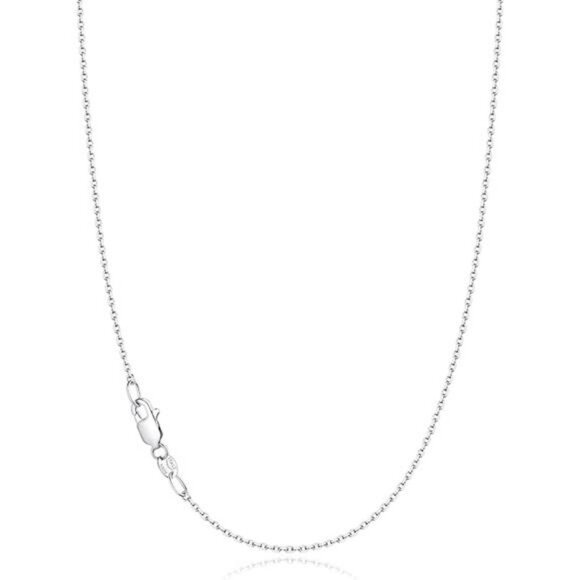 18k Gold Over Sterling Silver Chain Necklace Thin Dainty Layering Jewelry - Picture 6 of 6